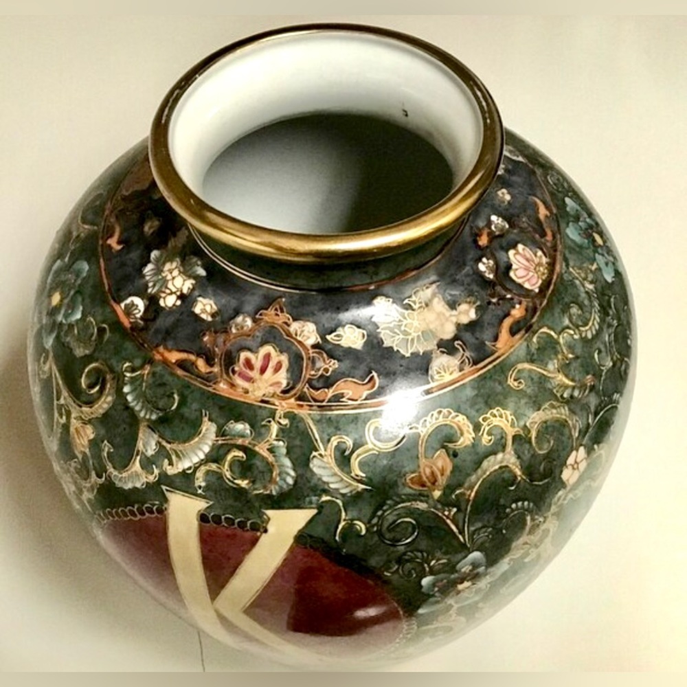Vintage 1896 to 1996 Hand Painted Porcelain Anniversary KLINGMAN Furniture Vase - Picture 6 of 8